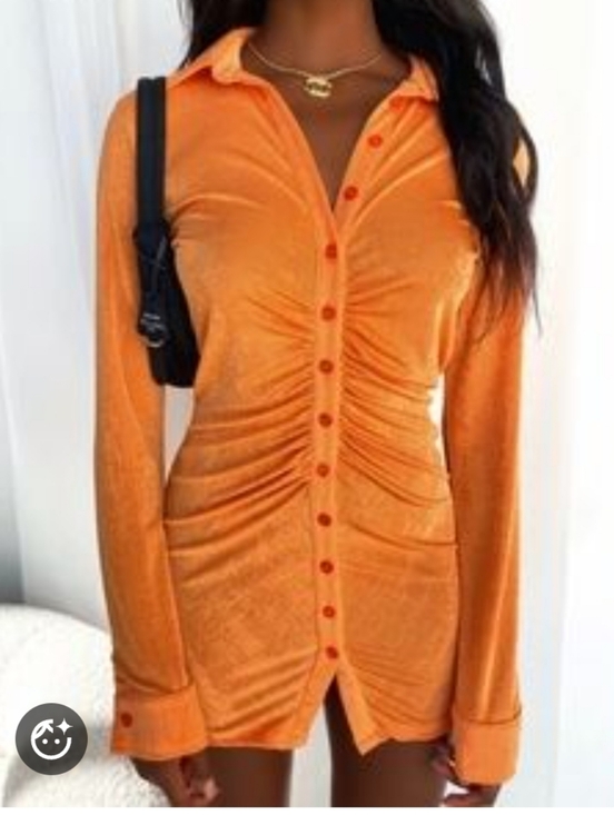 Dresses & Skirts - Orange Dress Slinky